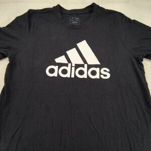 Adidas Casual Crew Neck Short Sleeve T Shirt Mens Size Medium M Black White